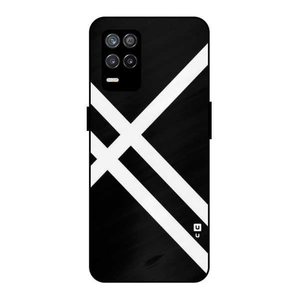 CrissCross Lines Metal Back Case for Realme 9 5G