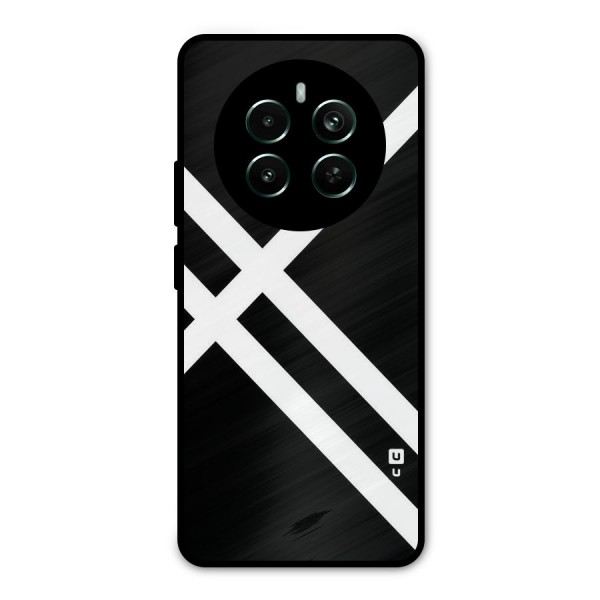 CrissCross Lines Metal Back Case for Realme Narzo 70 Pro