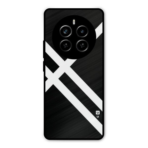 CrissCross Lines Metal Back Case for Realme P1 Pro