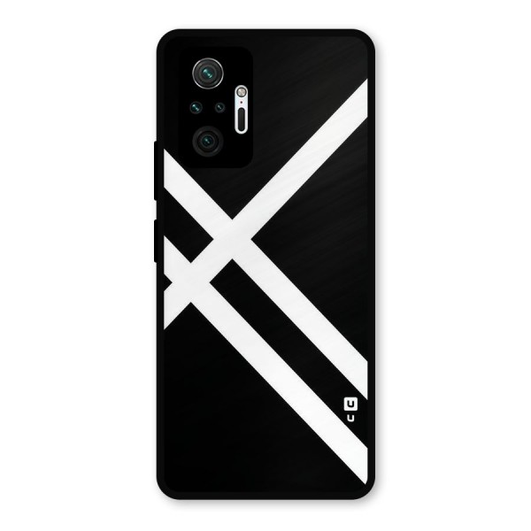 CrissCross Lines Metal Back Case for Redmi Note 10 Pro