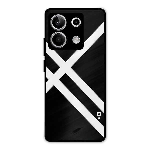 CrissCross Lines Metal Back Case for Redmi Note 13 5G