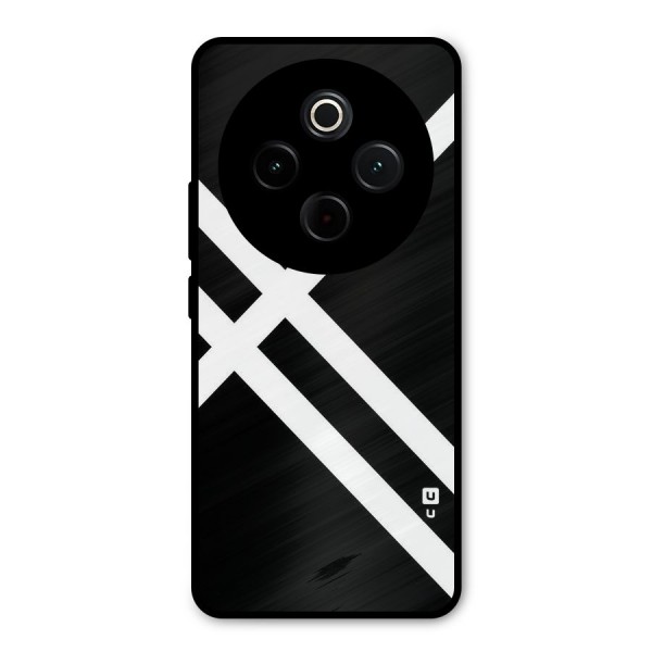 CrissCross Lines Metal Back Case for Vivo T4
