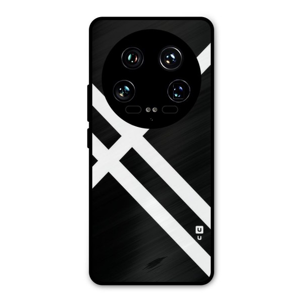 CrissCross Lines Metal Back Case for Xiaomi 14 Ultra