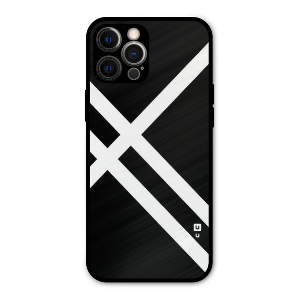 CrissCross Lines Metal Back Case for iPhone 12 Pro Max