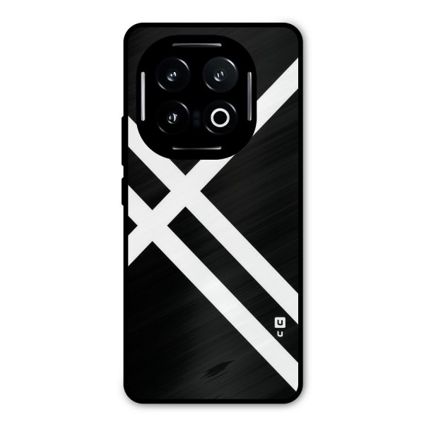 CrissCross Lines Metal Back Case for iQOO 13