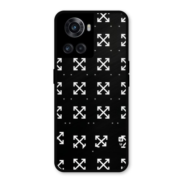 Cross Arrow Black Metal Back Case for OnePlus 10R