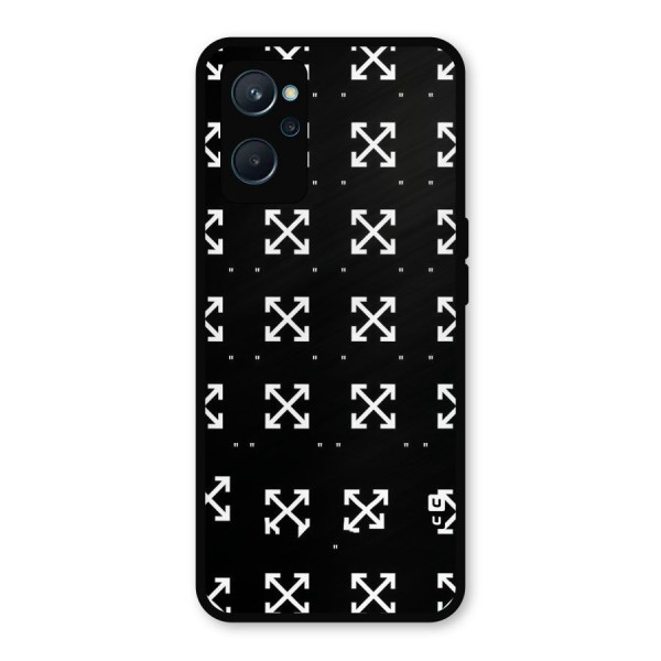 Cross Arrow Black Metal Back Case for Realme 9i
