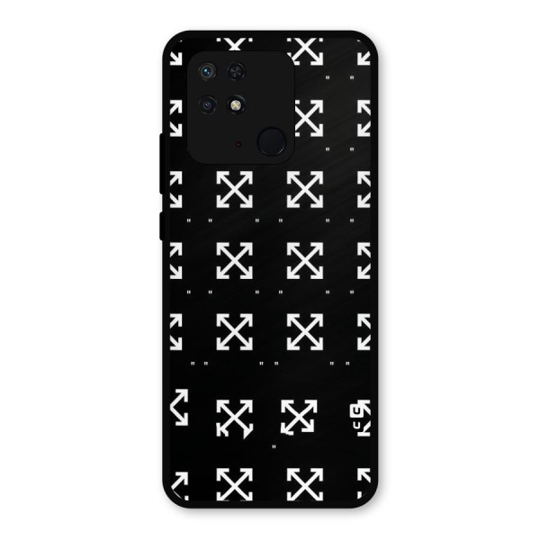 Cross Arrow Black Metal Back Case for Redmi 10 Power