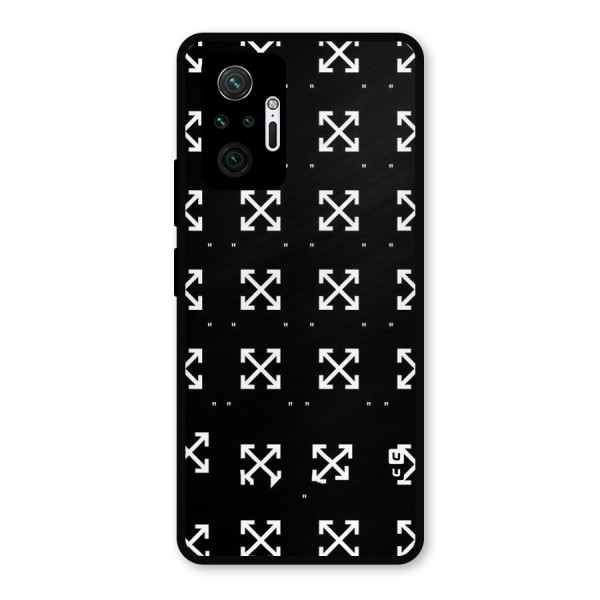 Cross Arrow Black Metal Back Case for Redmi Note 10 Pro Max