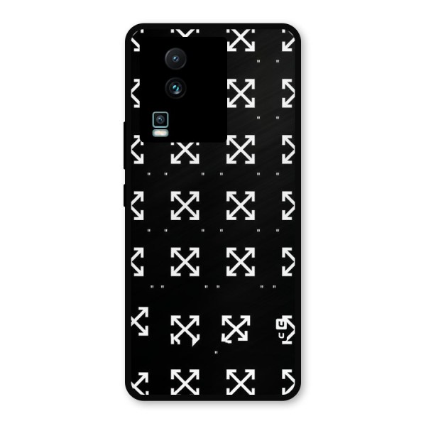 Cross Arrow Black Metal Back Case for iQOO Neo 7 Pro