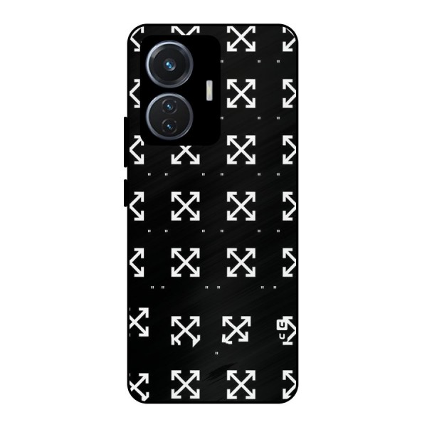 Cross Arrow Black Metal Back Case for iQOO Z6 44W