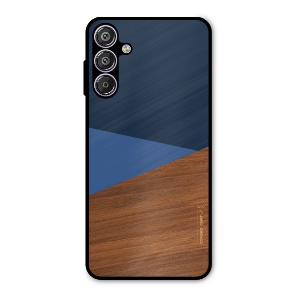 Crossed Lines Pattern Metal Back Case for Galaxy F15