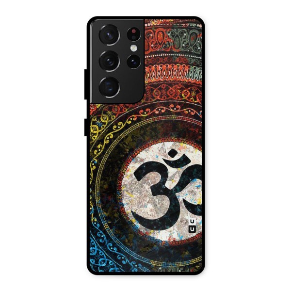 Culture Om Design Metal Back Case for Galaxy S21 Ultra 5G