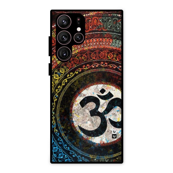 Culture Om Design Metal Back Case for Galaxy S22 Ultra 5G