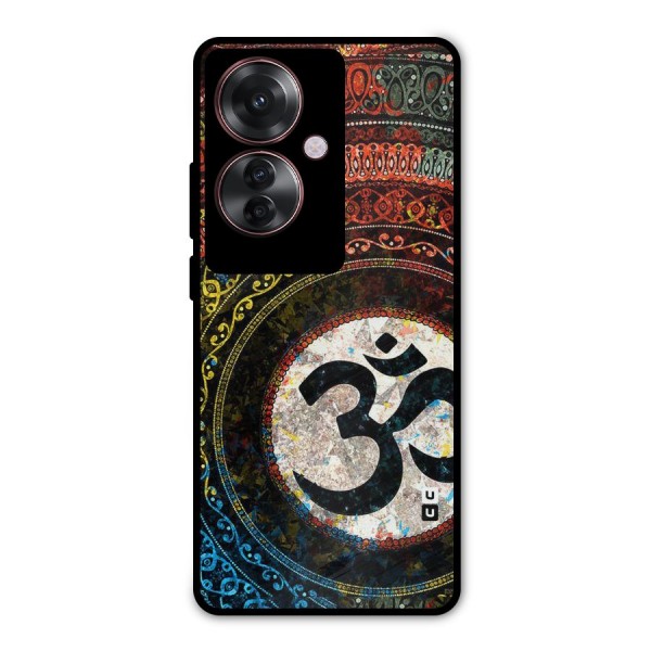 Culture Om Design Metal Back Case for Oppo F25 Pro