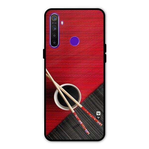 Cup Chopsticks Glass Back Case for Realme 5s