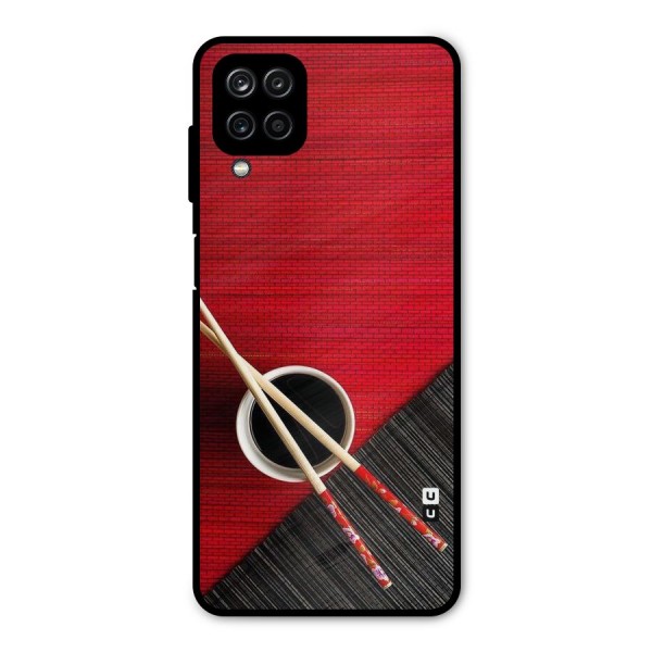 Cup Chopsticks Metal Back Case for Galaxy A12