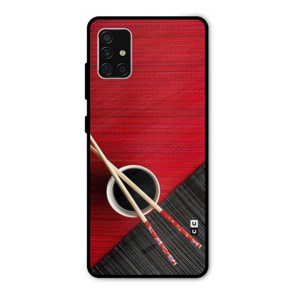 Cup Chopsticks Metal Back Case for Galaxy A51