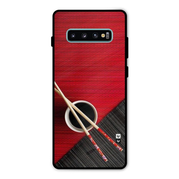 Cup Chopsticks Metal Back Case for Galaxy S10 Plus