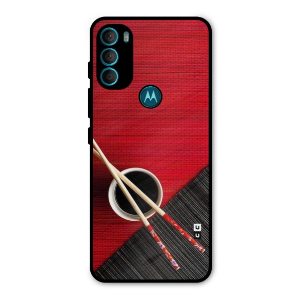 Cup Chopsticks Metal Back Case for Moto G71 5G