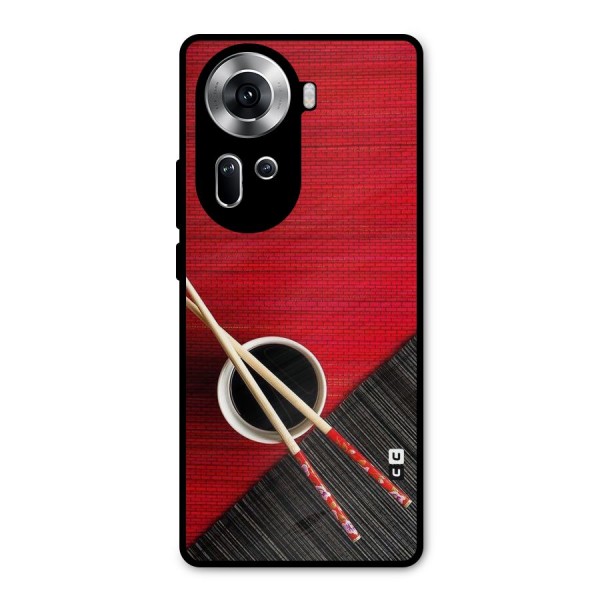 Cup Chopsticks Metal Back Case for Oppo Reno11 5G