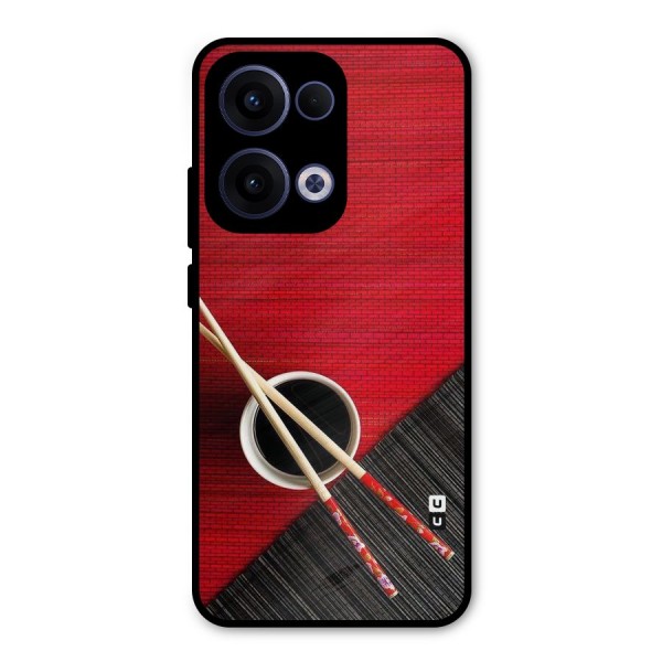 Cup Chopsticks Metal Back Case for Oppo Reno13