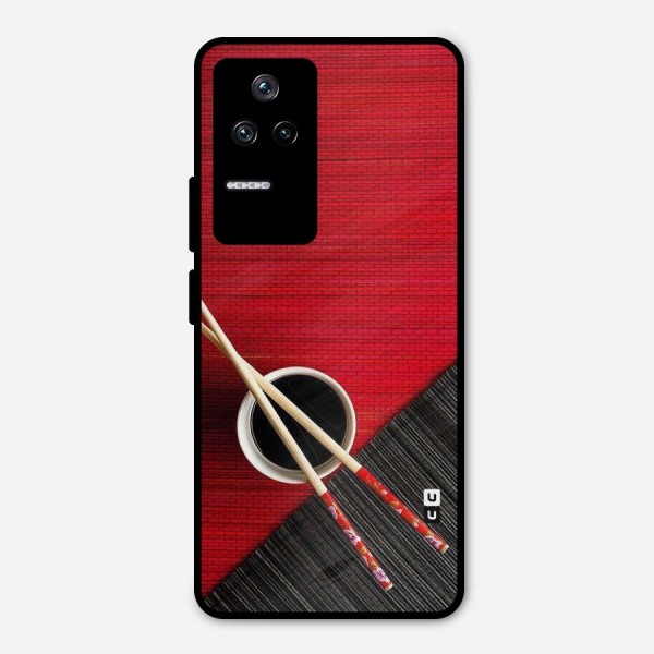 Cup Chopsticks Metal Back Case for Poco F4 5G