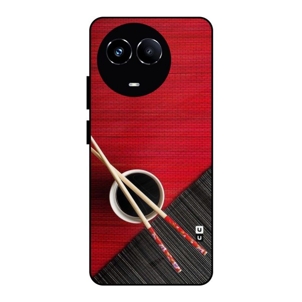 Cup Chopsticks Metal Back Case for Realme 11X