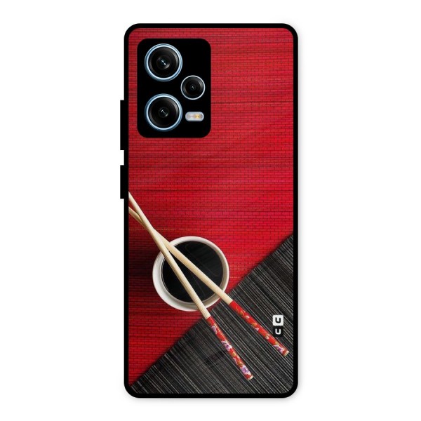 Cup Chopsticks Metal Back Case for Redmi Note 12 Pro