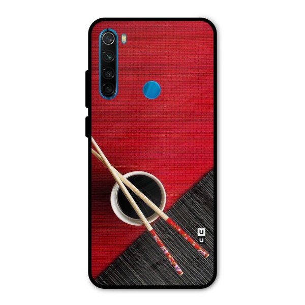 Cup Chopsticks Metal Back Case for Redmi Note 8