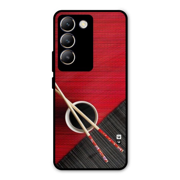 Cup Chopsticks Metal Back Case for Vivo T3 5G