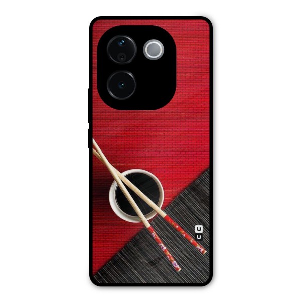 Cup Chopsticks Metal Back Case for Vivo T3 Pro