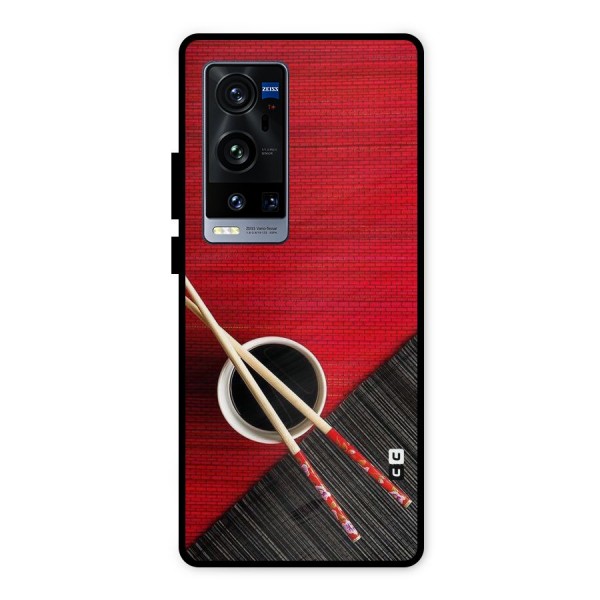 Cup Chopsticks Metal Back Case for Vivo X60 Pro Plus