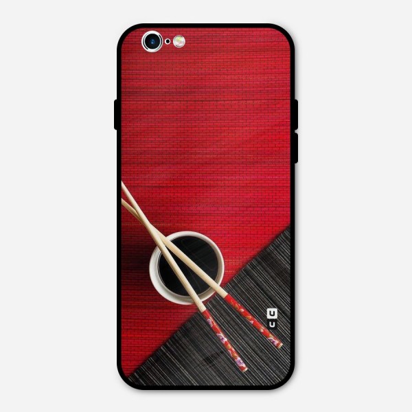 Cup Chopsticks Metal Back Case for iPhone 6 6s