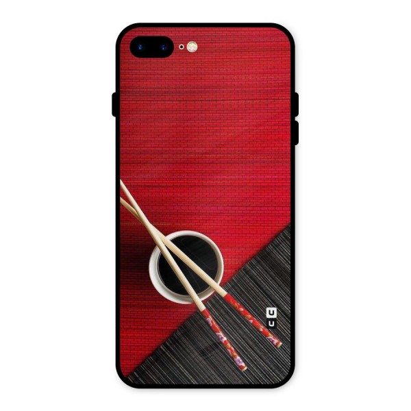 Cup Chopsticks Metal Back Case for iPhone 8 Plus