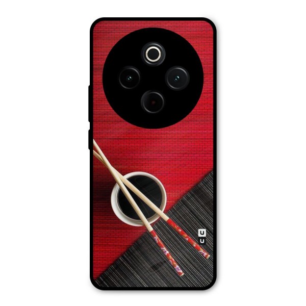 Cup Chopsticks Metal Back Case for iQOO Z10