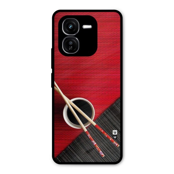 Cup Chopsticks Metal Back Case for iQOO Z9x