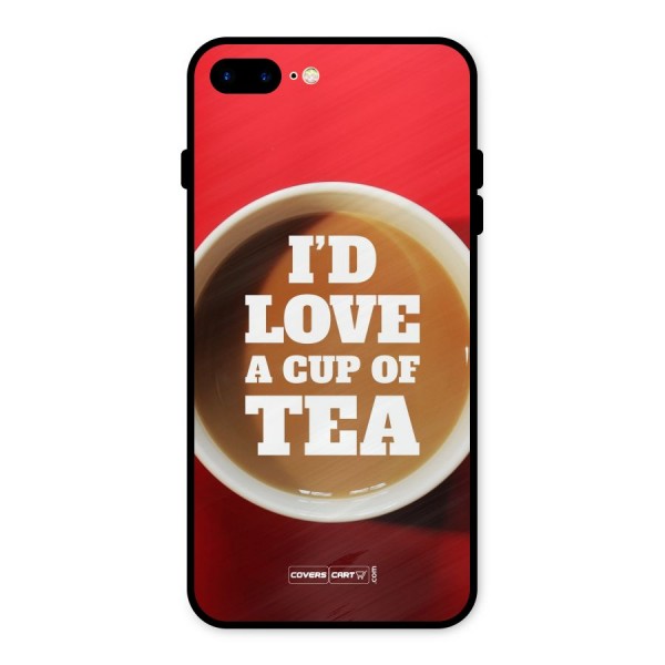 Cup of Tea Metal Back Case for iPhone 8 Plus