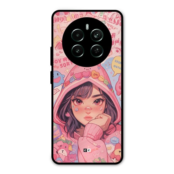 Cute Anime Girl Metal Back Case for Realme 12 Pro Plus