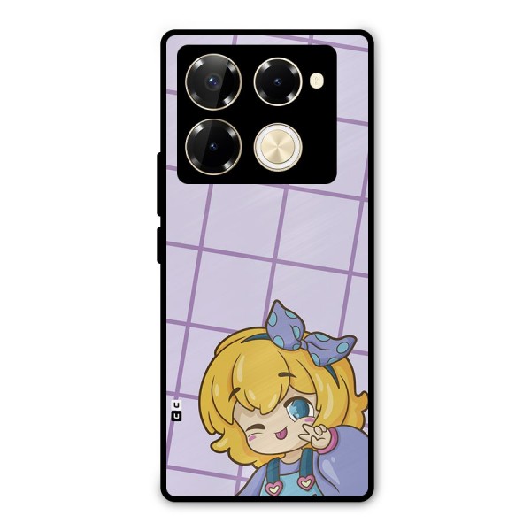 Cute Anime Illustration Metal Back Case for Infinix Note 40 Pro Plus