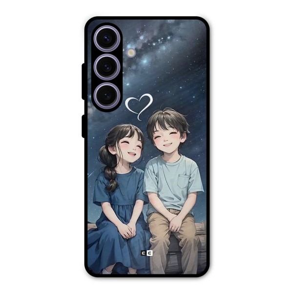 Cute Anime Teens Metal Back Case for Galaxy S24