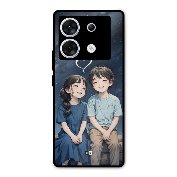 Cute Anime Teens Metal Back Case for Infinix Zero 30 5G