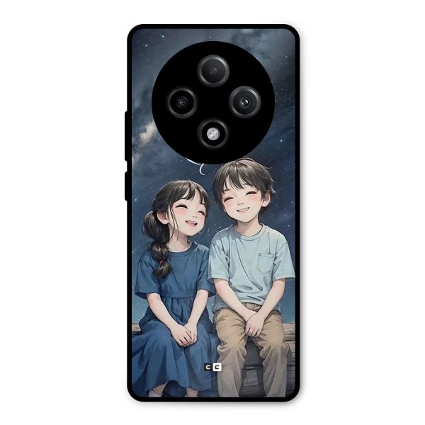 Cute Anime Teens Metal Back Case for Oppo F27 Pro Plus