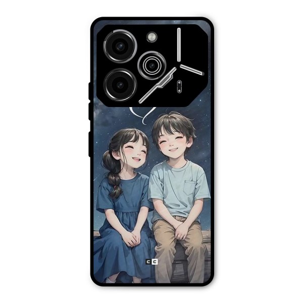 Cute Anime Teens Metal Back Case for Tecno Pova 6 Pro
