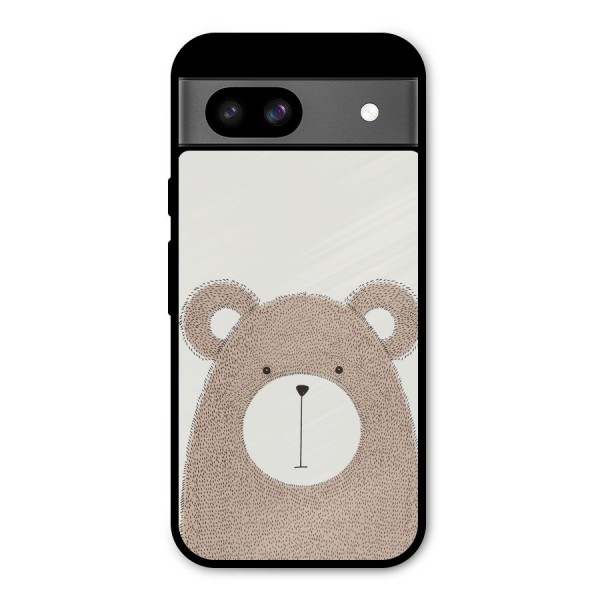 Cute Bear Metal Back Case for Google Pixel 8a