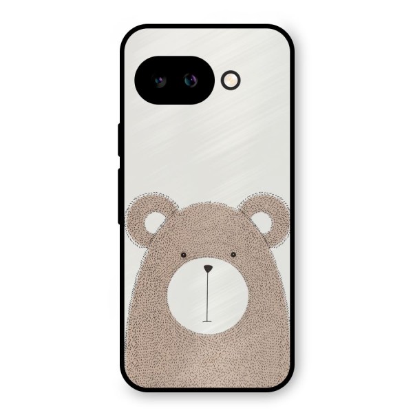 Cute Bear Metal Back Case for Google Pixel 9a