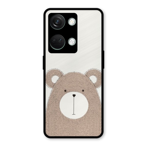 Cute Bear Metal Back Case for OnePlus Nord 3