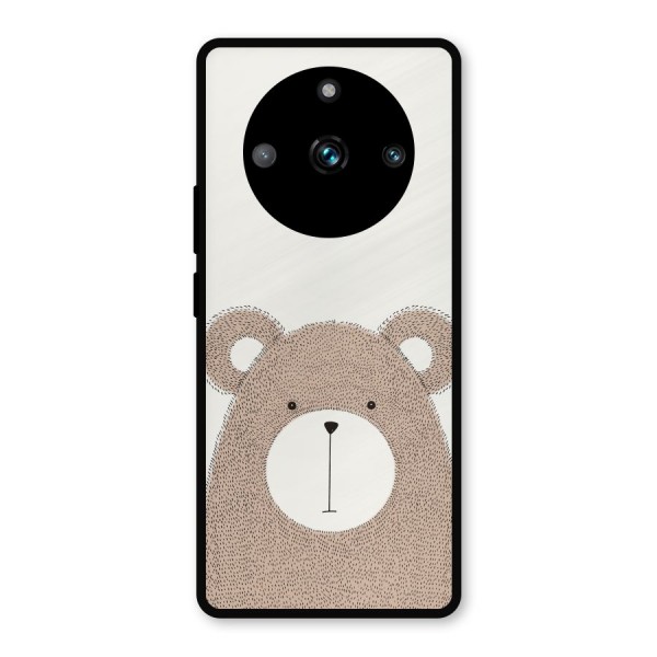 Cute Bear Metal Back Case for Realme 11 Pro Plus