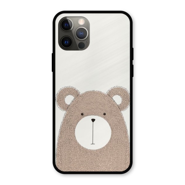 Cute Bear Metal Back Case for iPhone 12 Pro