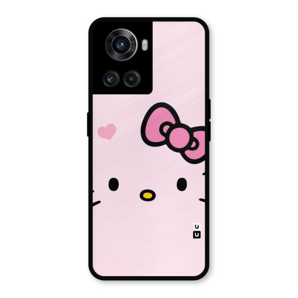 Cute Bow Face Metal Back Case for OnePlus 10R